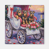 Airedale Dog Valentine's Day  Magnet (Vorne)