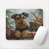 Airedale Dog Weihnachten Mousepad (Mit Mouse)