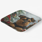 Airedale Dog Weihnachten Pappteller (Gewinkelt)