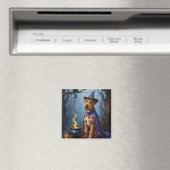 Airedale Dog Whimsical Halloween Malerei Magnet (In Situ (Geschirrspüler))