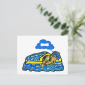 Airedale Dreams Postkarte (Stehend Vorderseite)