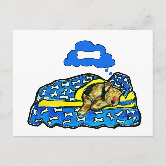 Airedale Dreams Postkarte (Vorderseite)