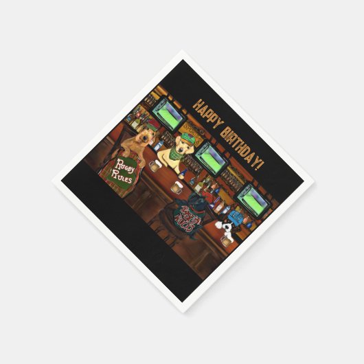 AIREDALE & FRIENDS Poster Serviette (Ecke)