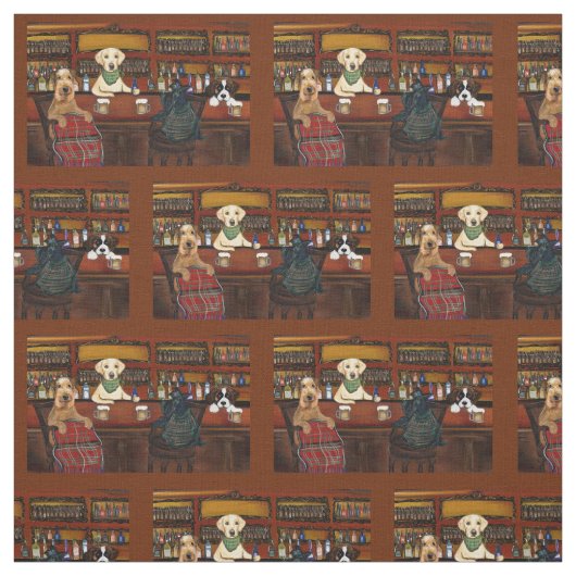 Airedale & Friends Stoff (Muster)