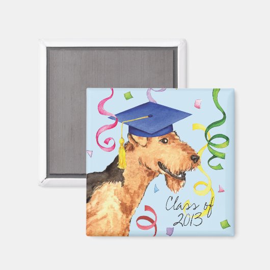 Airedale Graduate Magnet (Vorderseite/Rückseite)