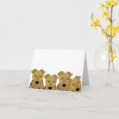 Airedale Grußkarte Karte (Gelbe Blume)