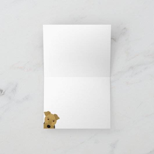 Airedale Grußkarte Karte (Innenseite)