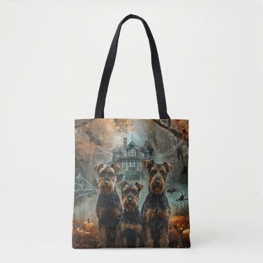Airedale Halloween Night Doggy Delikatesse Tasche (Vorderseite)