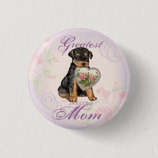 Airedale Heart Mama Button (Vorderseite)