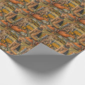 Airedale Herbsternte Erntedank Hund Geschenkpapier (Ecke)