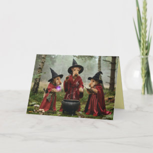 Airedale Hexe Halloween-Karte Feiertagskarte