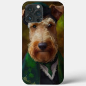 Airedale Hund am St. Patrick's Day Case-Mate iPhone Hülle (Rückseite)