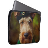 Airedale Hund am St. Patrick's Day Laptopschutzhülle (Vorne Rechts)