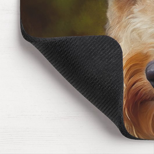 Airedale Hund am St. Patrick's Day Mousepad (Ecke)