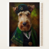 Airedale Hund am St. Patrick's Day Planer (Rückseite)