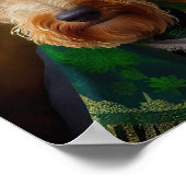 Airedale Hund am St. Patrick's Day Poster (Ecke)