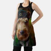 Airedale Hund am St. Patrick's Day Schürze (InSitu)