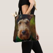 Airedale Hund am St. Patrick's Day Tasche (Von Nahem)