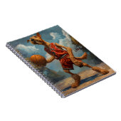 Airedale Hund Basketball spielen Notizblock (Rechte Seite)