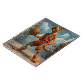 Airedale Hund Basketball spielen Notizblock (Linke Seite)