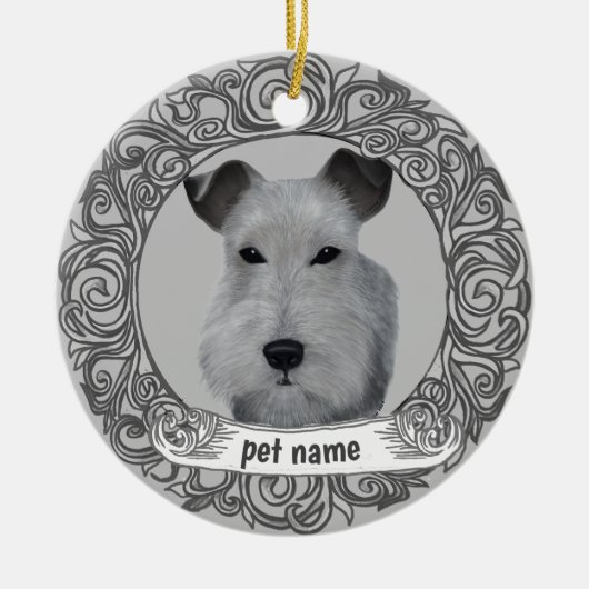 Airedale Hund Love Memory-Ornament Keramik Ornament (Vorne)
