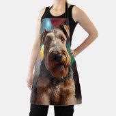 Airedale Hund mit Kuchen und Ballons Schürze (InSitu)