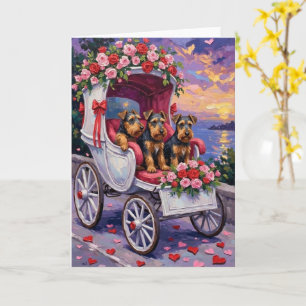 Airedale Hund Valentinstag  Karte