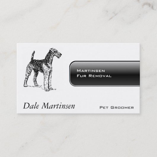 Airedale-Hund Visitenkarte (Vorderseite)