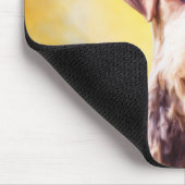 Airedale Hund Weihnachten Weihnachtsmannmütze Art  Mousepad (Ecke)