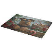 Airedale-Hund Weihnachtsfest Schneidebrett (Ecke)