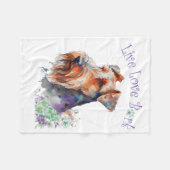 Airedale Hunde Mama Floral Fleecedecke (Vorderseite (Horizontal))