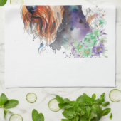 Airedale Hunde Mama Floral Geschirrtuch (Gefaltet)