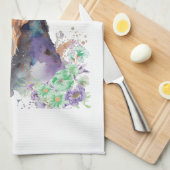 Airedale Hunde Mama Floral Geschirrtuch (Viertel Falte)