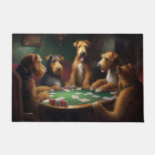 Airedale Hunde Poker Fußmatte (Vorderseite)