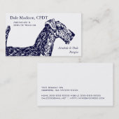 Airedale-Hundegeschäft Visitenkarte (Vorne/Hinten)