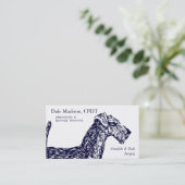 Airedale-Hundegeschäft Visitenkarte (Stehend Vorderseite)