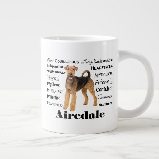 Airedale Jumbo Tasse (Rechts)