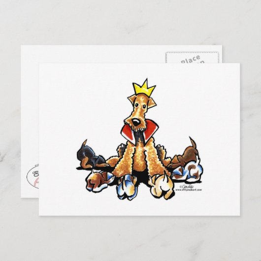 Airedale King of Terriers Postkarte (Vorne/Hinten)