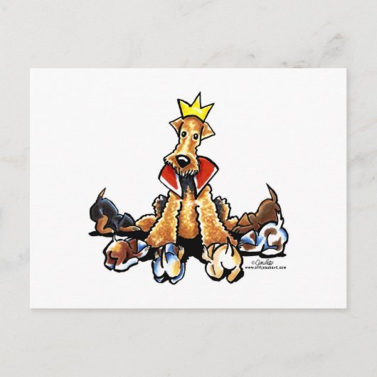 Airedale King of Terriers Postkarte (Vorderseite)
