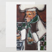 Airedale Koch Briefpapier (Vorne/Hinten)