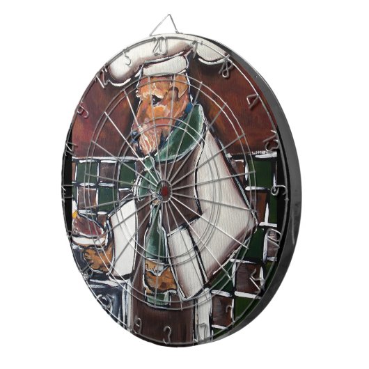 Airedale Koch Dartscheibe (Vorderseite rechts)