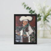 Airedale Koch Postkarte (Stehend Vorderseite)