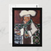 Airedale Koch Postkarte (Vorne/Hinten)