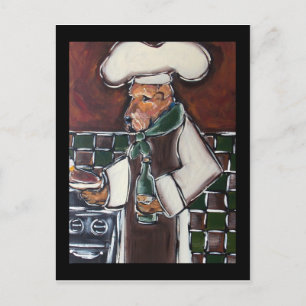 Airedale Koch Postkarte