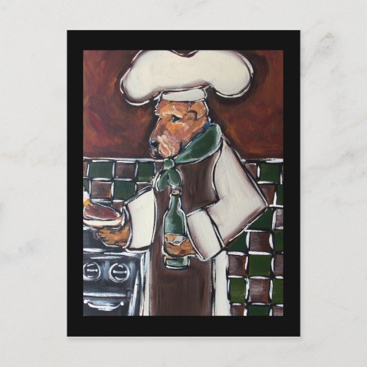 Airedale Koch Postkarte (Vorderseite)