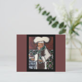 Airedale Koch Postkarte (Stehend Vorderseite)