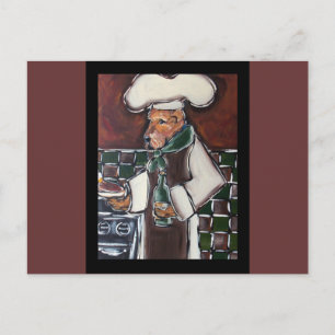 Airedale Koch Postkarte