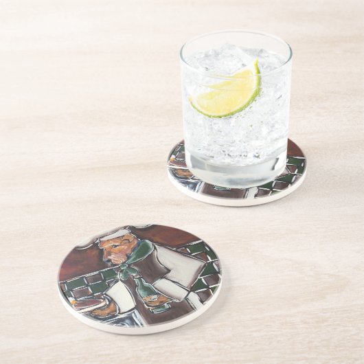 Airedale Koch Untersetzer (Seite)