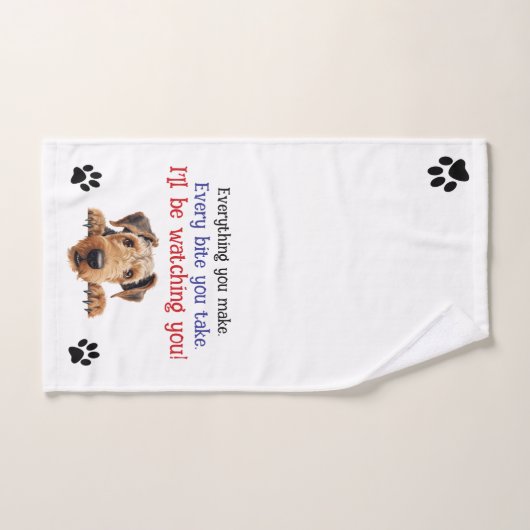 Airedale Küchentücher werde ich dir zuschauen Handtuch (Handtuch)