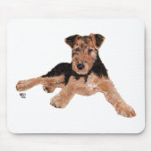 Airedale, Lakeland, Welsh Terrier Pup Mousepad (Vorne)